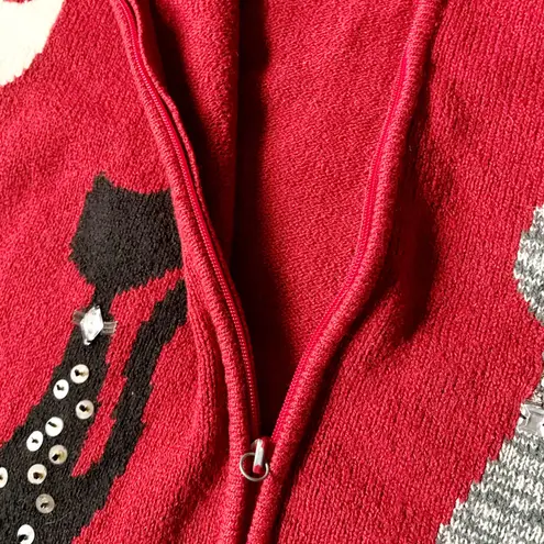 Allison Daley Cat Sweater Vest Red 2X