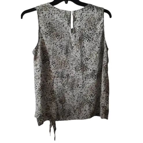 Rose + Olive Animal Print Blouse Size Large