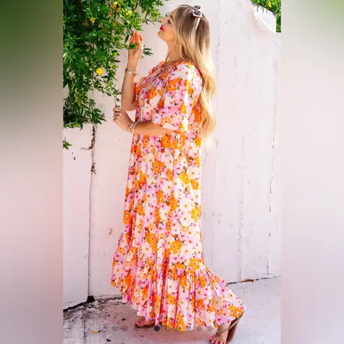 NEW Ivy City Co HAVEN MAXI DRESS Medium Orange