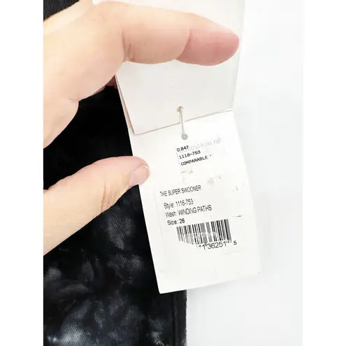 Mother The Super Swooner Tie Dye Ankle Skinny Jeans (Winding Paths) Size 26 Black