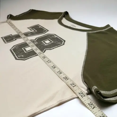 Arizona Jeans ARIZONA Women’s Green Varsity Crop Top Sporty T-Shirt