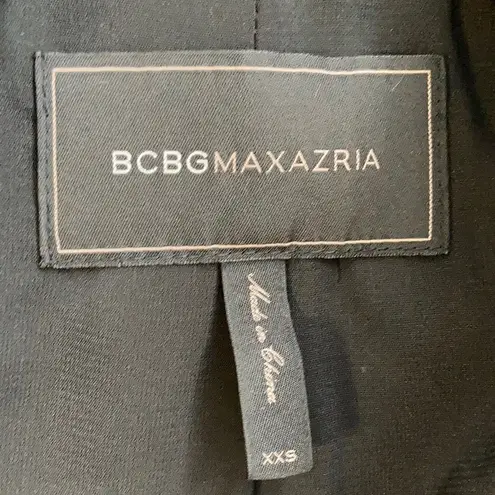 BCBG Maxazria black one button suit blazer jacket