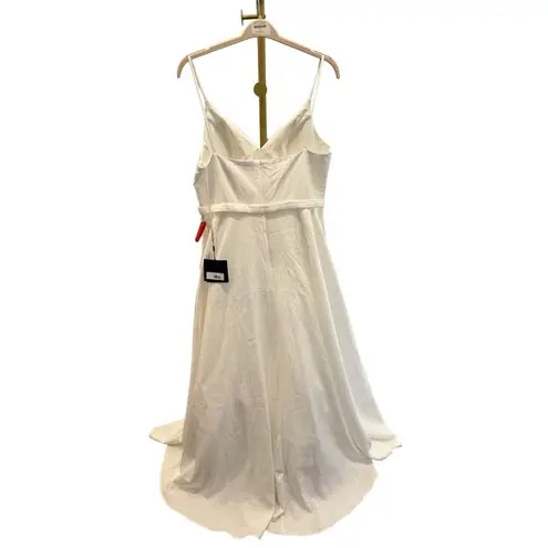 Mac Duggal Classic A Llne V Neck Ballgown White Womens Size 14