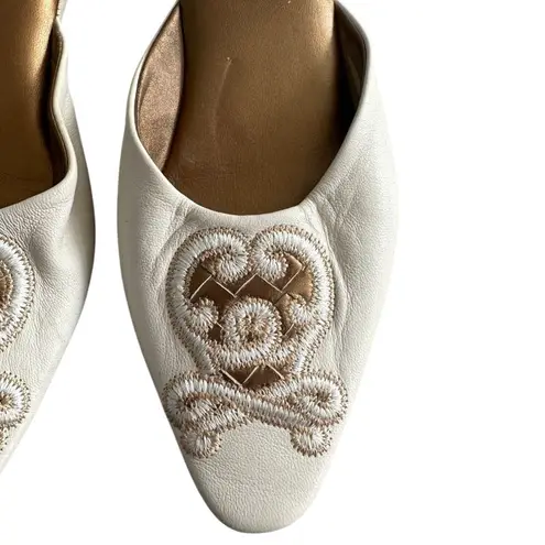 Bottega Veneta Leather Embroidered Emblem House Slippers Size US 6