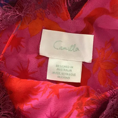 Camilla lace and floral asymmetrical dress