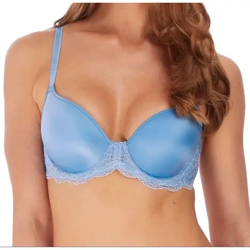 Wacoal 853256 Lace Affair Contour Bra Foam Padded Underwire Size 36B Blue