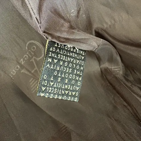 Armani Collezioni A Collezioni Suede chocolate brown leather jacket coat women's M NEW