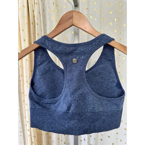 NWOT Love Fitness Essential Racerback Padded Sports Bra Seamless Leggings Set M Blue Size M