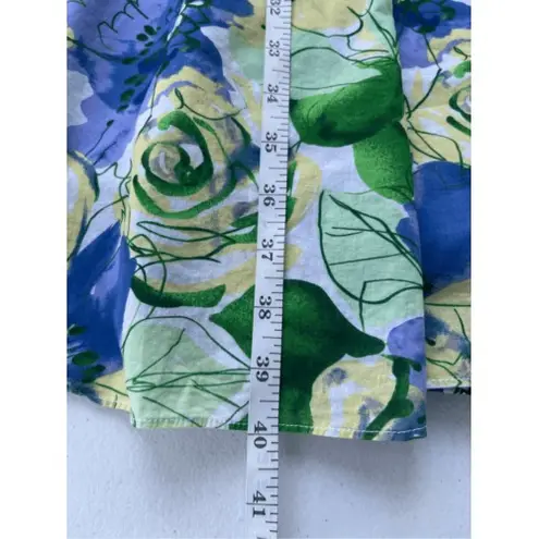 Alex Marie D1 Floral Print Fit & Flare Dress Sleeveless White Belt Size 10