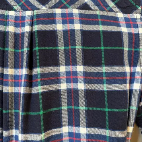 Pendleton Gap + long sleeve belted shirtdress Blue Plaid SIZE XS #351523