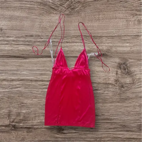 Elegant Pink Satin Slip Dress zeliha Xara mini dress size S