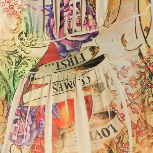 Body Central Y2k Tattoo Pattern Sleeveless Mini Dress Small