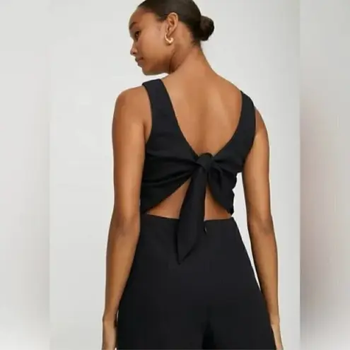 Wilfred Écoulement Jumpsuit 4 Tie-Back Jumpsuit Black Princess Seams Drape