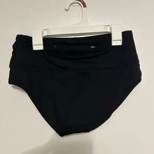 Nike  Essential High Waisted Bikini Swim Bottoms Black Size Small Pocket Zipper