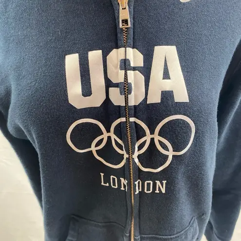 Nike  USA London Olympics Zip Up Hoodie Women's Medium Sweatshirt Blue