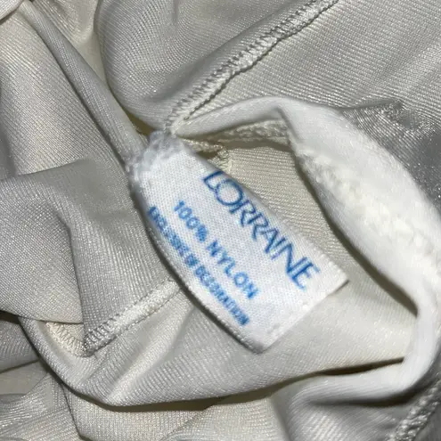 Vintage Lorraine Full Slip Dress Gown White Size L