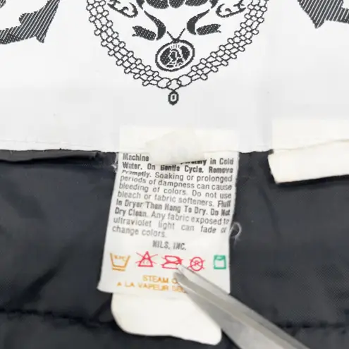 Nils Womens Ski Jacket Size 16 Silver Shiny Metallic Hooded 80s Apres Ski VTG