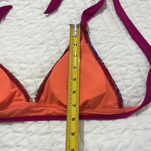 prAna Women’s Triangle Bikini Top Halter Ties Size Small