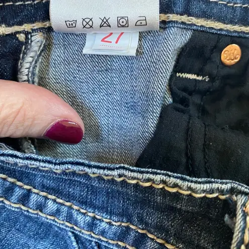 Miss Me  Jeans 27 Mid-Rise Capri Embellished Pockets - EUC