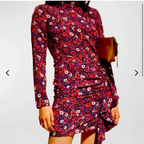 Veronica Beard Louella Silk Floral Ruched Mini Dress NWOT Size 6