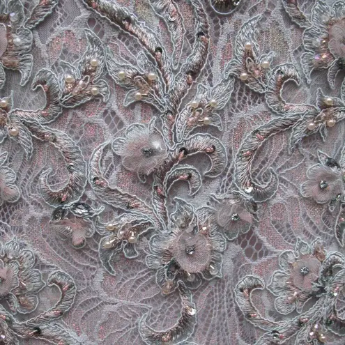 Mac Duggal 79264 Blue Embroidered Applique Feathered One Shoulder Trumpet Gown - Image 11