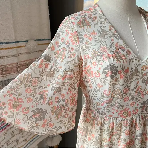 Tuckernuck The Ginger Floral Short Flutter Sleeves Maxi Dress Women’s Size XS