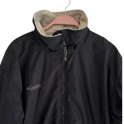 Vintage Columbia Sportswear Black Fleece Lined Bomber Jacket Womens sz L 90s y2k Size L