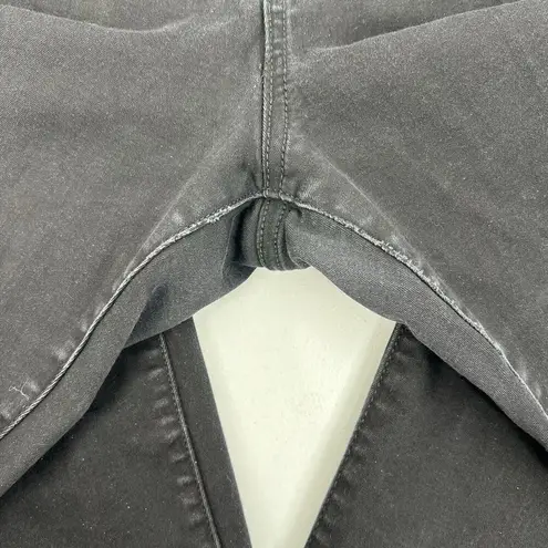 a.n.a  new approach Size 14 High Rise Jeans Jeggings Black Raw Cut Hem Button Up