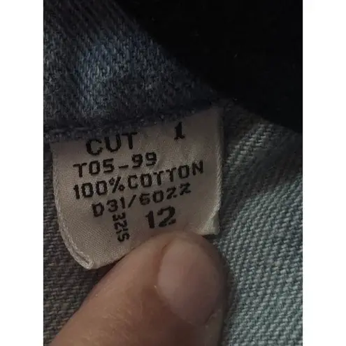 Vintage 70s Sears Fashions Denim Shirt Dress Retro Americana Size 12 Blue