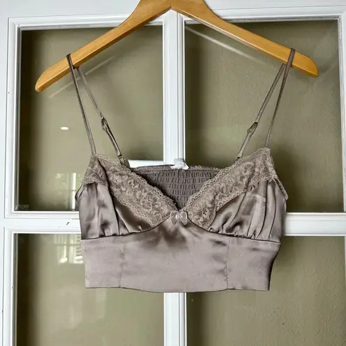 Garage Satin Lace Bra Top Corset Bustier Crop - Small