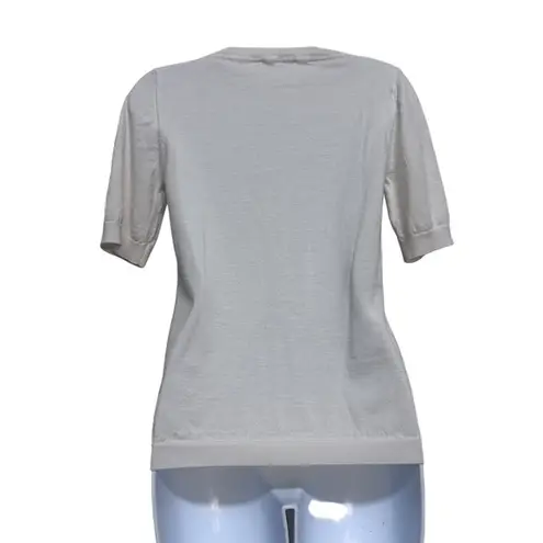 SuiStudio Merino wool short sleeves crewneck sweater L feminine minimalist Size L