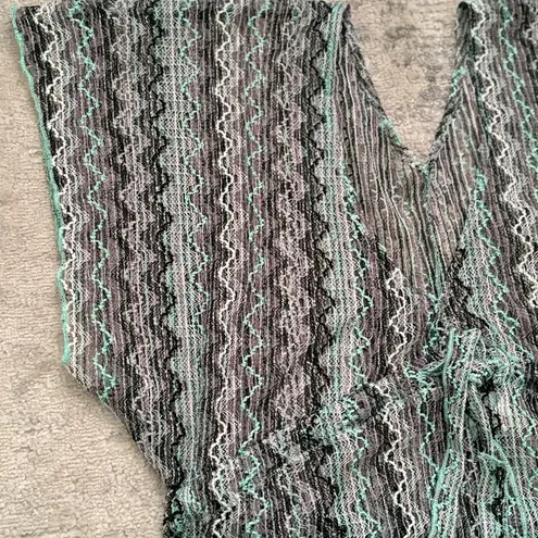 Becca Black and Green Swim Coverup with Kimono Sleeves Size XS/SP