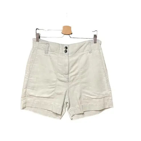 Proenza Schouler White Label High-Waisted Shorts in Bleach Chambray Size 6