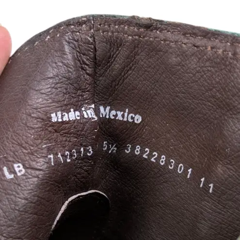 Caborca Silver Liberty Black Katherine Western Boots GUC $240 Size 5.5 S3249