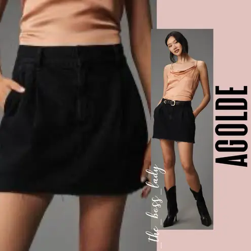 AGOLDE  skirt 28 denim mini skirt cotton pleated