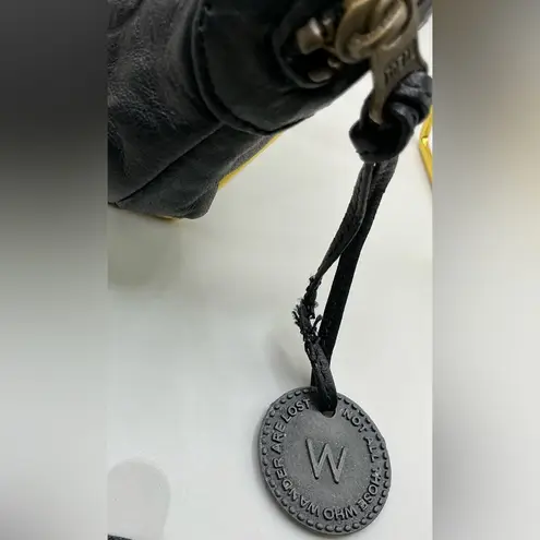 Vintage Wanderers Travel Co Black Soft Leather Venetian Card Wallet/Coin Bag