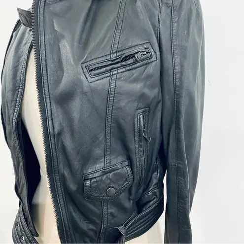 ZARA  genuine moto leather jacket