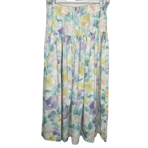 Vintage Russ Floral‎ Skirt Set Purple Size L