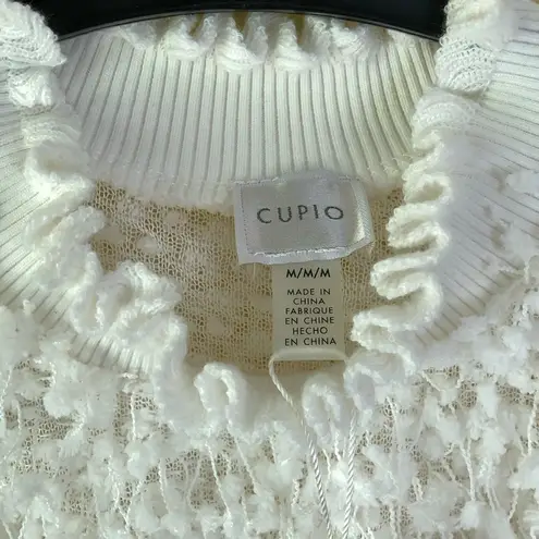 cupio Fancy Knit White frill Sweater M