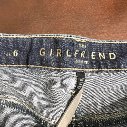 White House | Black Market ‎ Girlfriend Denim Shorts Distressed Dark Wash Size 6