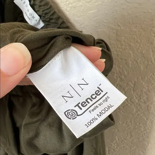 Neu nomads olive green wide leg crop flowy pants Size M