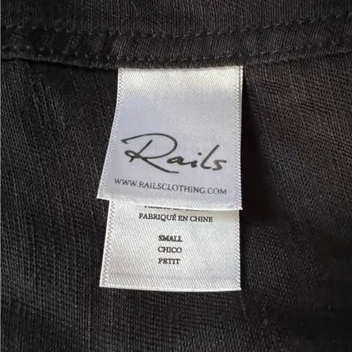 Rails Lancaster Indigo Stars Navy Blue Drawstring Utility Linen Blend Jacket S