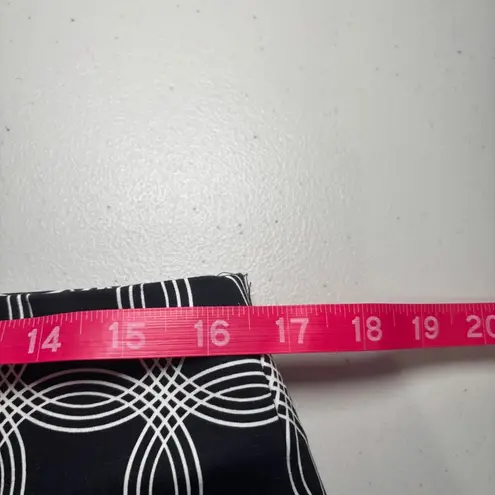 Banana Republic Factory Black White Print Miniskirt 10 Circles Cotton Blend