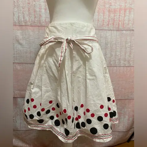 Heart soul Juniors White Polka Dot Assymetrical A Line Skirt Size 3