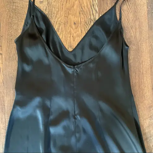 VALENTINO ROMA black silk* slip dress, made in Italy, size EU42/US6