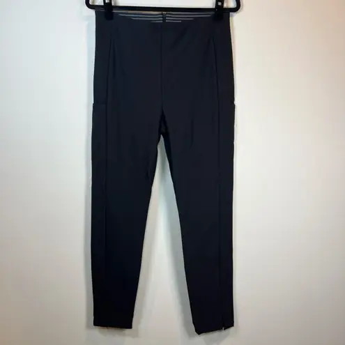 Athleta  Wander Slim Pants Black Slit Ankle Stretch Career Capsule Womens 10 Tall
