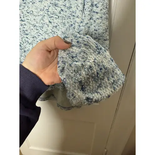 Free People  BFF Cowl Neck Blue Knit Oversized Chunky Flowy Sweater Women's XS/S