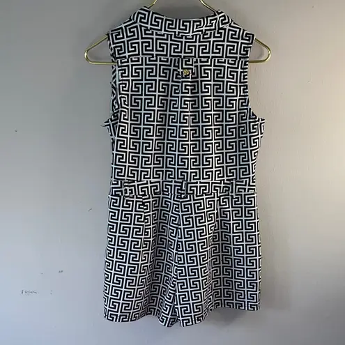 Elegant Black and White Geometric Jumpsuit Size L