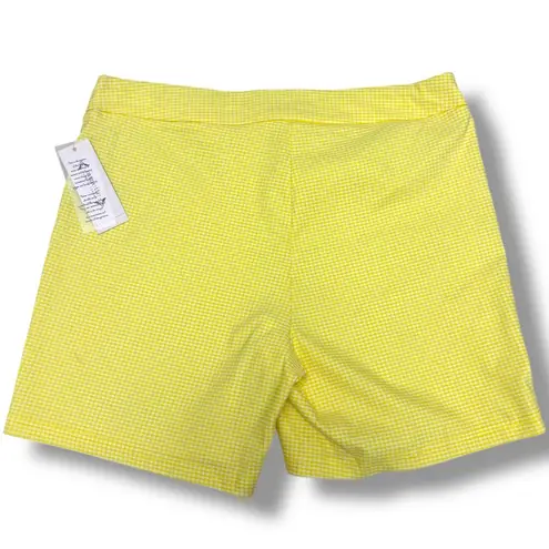 NWT Nanette Lepore Yellow White Gingham Dress Shorts