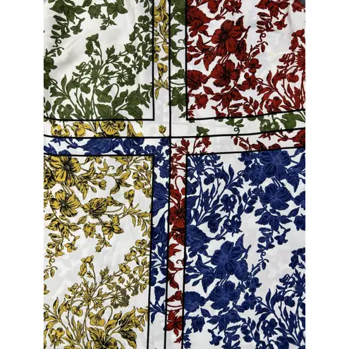 MSK WOMENS FLORAL IVORY MULTI JEWEL TONES SLEEVELESS WOMENS SHEATH DRESS MEDIUM